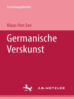 cover image of Germanische Verskunst